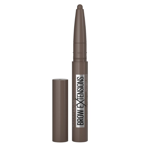 MAYBELLINE New York Brow Extensions Fiber Pomade Eyebrow Crayon - 06, Deep Brown