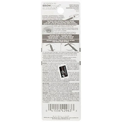 MAYBELLINE New York Brow Precise By EyeStudio Shaping Eyebrow Pencil 0.02 oz - Deep Brown