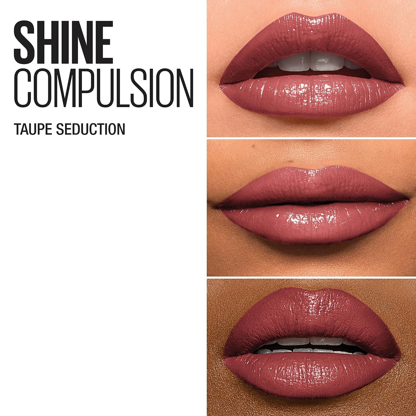 MAYBELLINE New York Color Sensational Shine Lipstick - 55, Taupe Seduction