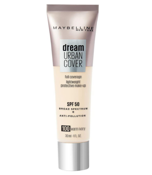 MAYBELLINE New York Dream Urban Cover All-In-One Foundation 30ml - 100, Warm Ivory