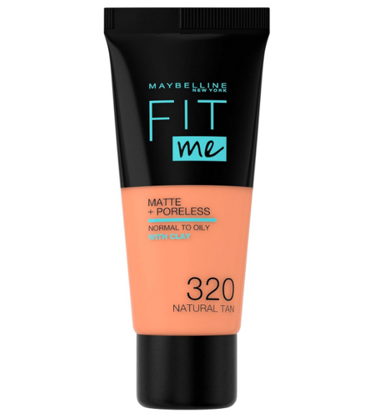 MAYBELLINE New York Fit Me Matte + Poreless Normal to Oily With Clay - 320, Natural Tan 30 ml