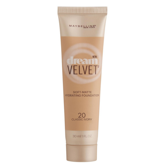 MAYBELLINE New York New Dream Velvet Soft-Matte Hydrating Foundation - 20, Classic Ivory 1 fl oz