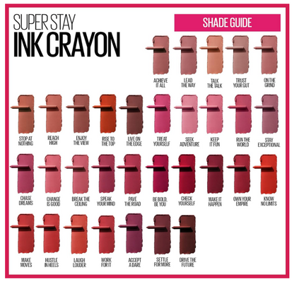 MAYBELLINE New York SuperStay Ink Crayon Matte Lipstick - 60, Accept A Dare (Wine Pink)