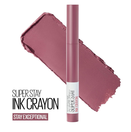 MAYBELLINE New York SuperStay Ink Crayon Matte Lipstick - Stay Exceptional (Purple Beige)