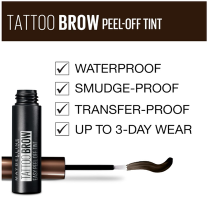 MAYBELLINE New York Tattoo Brow Long Lasting Tint Eyebrow Gel 4.9 ml - Dark Brown
