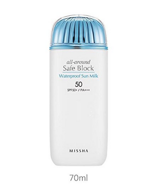 MISSHA All-Around Safe Block Waterproof Sun Milk SPF 50+/PA+++ Sun Block