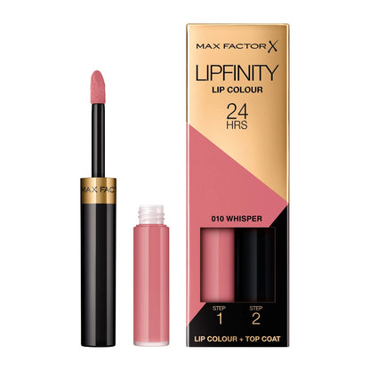 Max Factor X Lipfinity Lip Color 24H 2-Step Lipstick - 010, Whisper