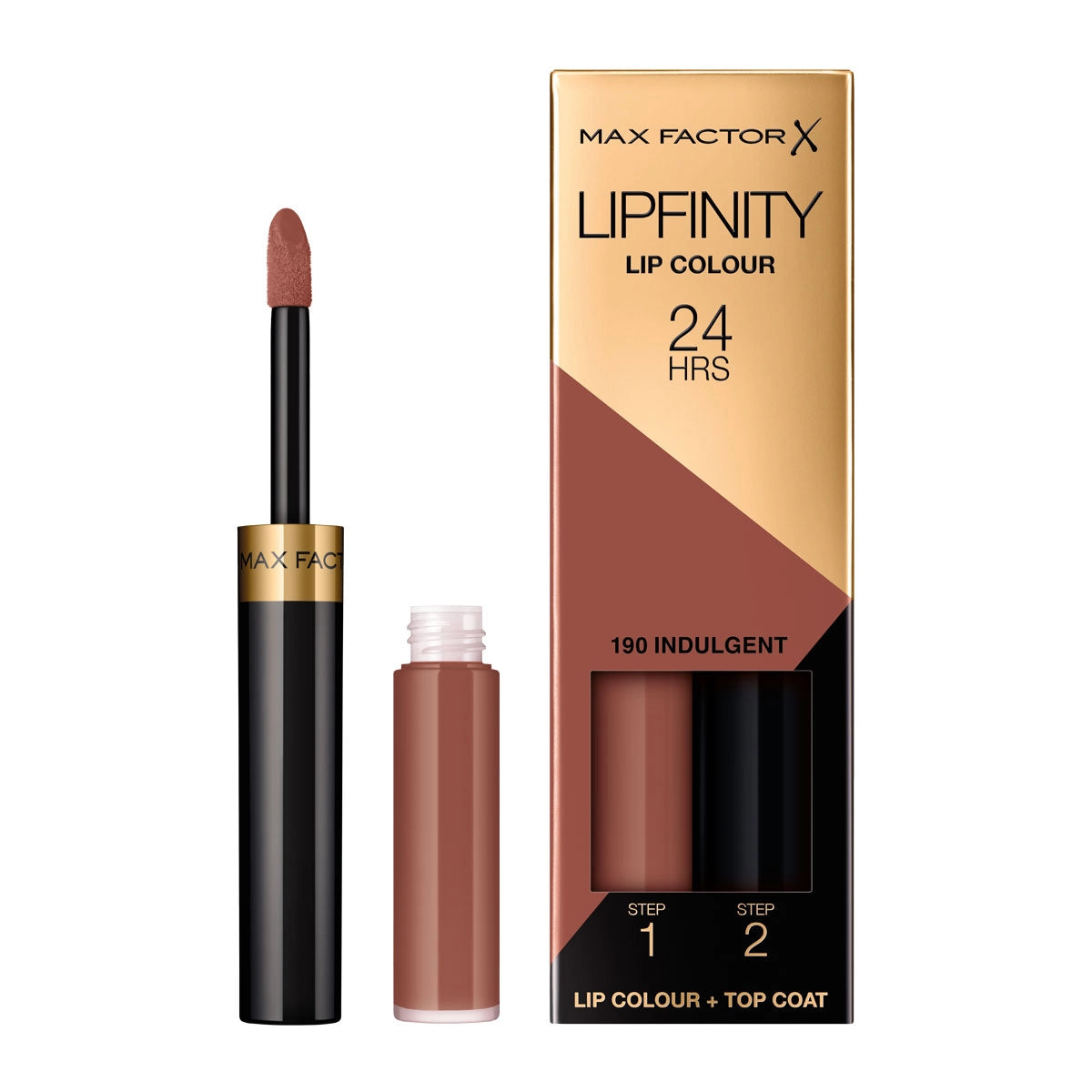 Max Factor X Lipfinity Lip Color 24H 2-Step Lipstick - 190, Indulgent
