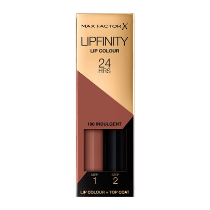 Max Factor X Lipfinity Lip Color 24H 2-Step Lipstick - 190, Indulgent