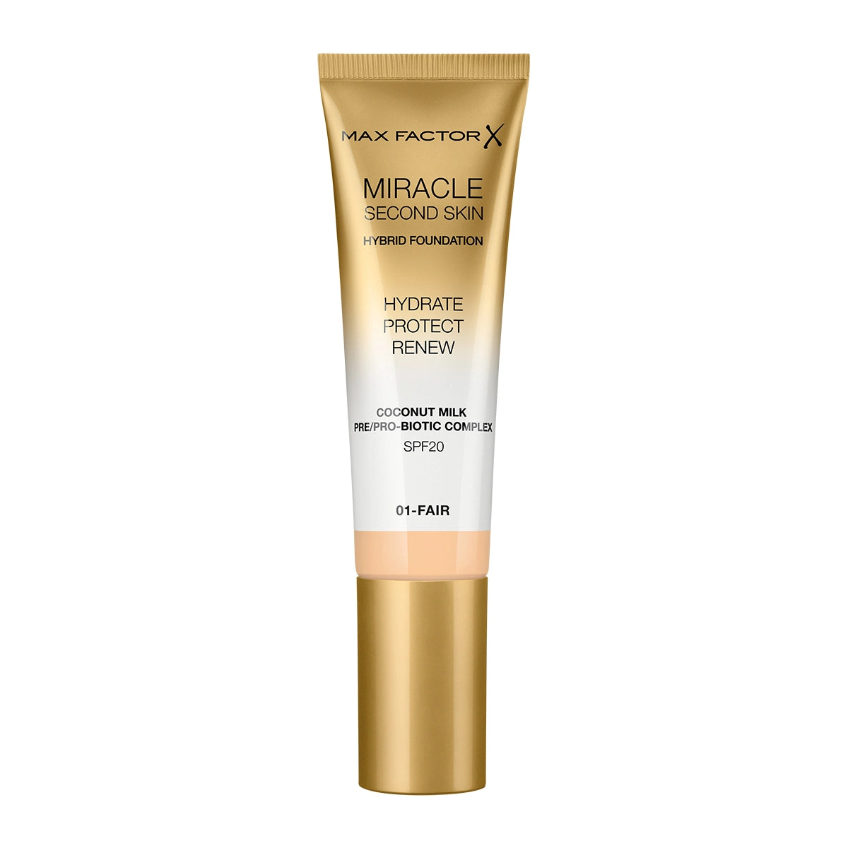 Max Factor X Miracle Second Skin Hybrid Foundation - 01, Fair