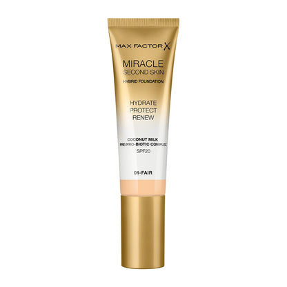 Max Factor X Miracle Second Skin Hybrid Foundation - 01, Fair