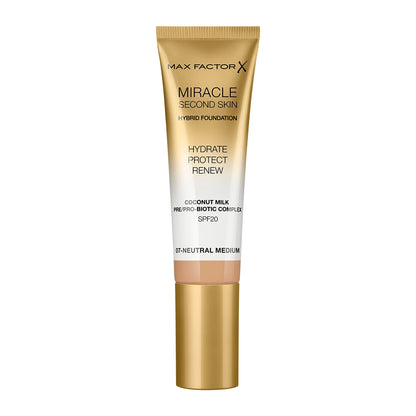 Max Factor X Miracle Second Skin Hybrid Foundation - 07, Neutral Medium