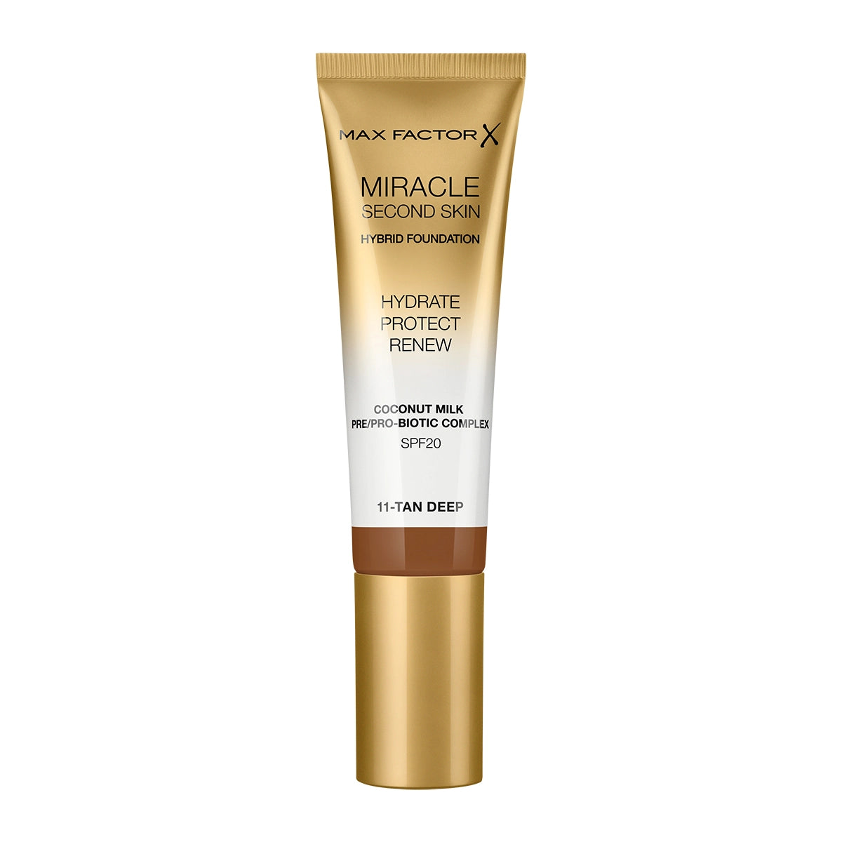 Max Factor X Miracle Second Skin Hybrid Foundation - 11, Tan Deep
