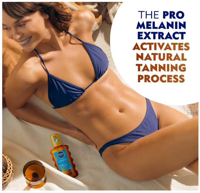 NIVEA Sun Protect & Bronze SPF 30 Oil Sunscreen Pump Spray 200ml