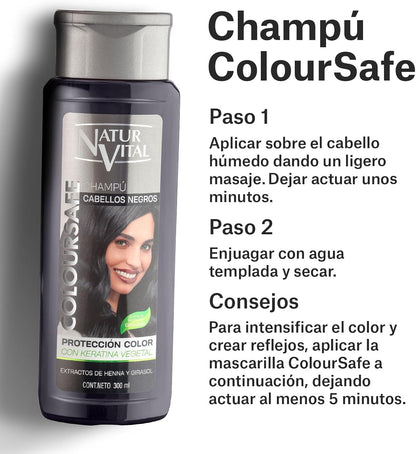 NaturVital ColorSafe Black Hair Shampoo 300ml