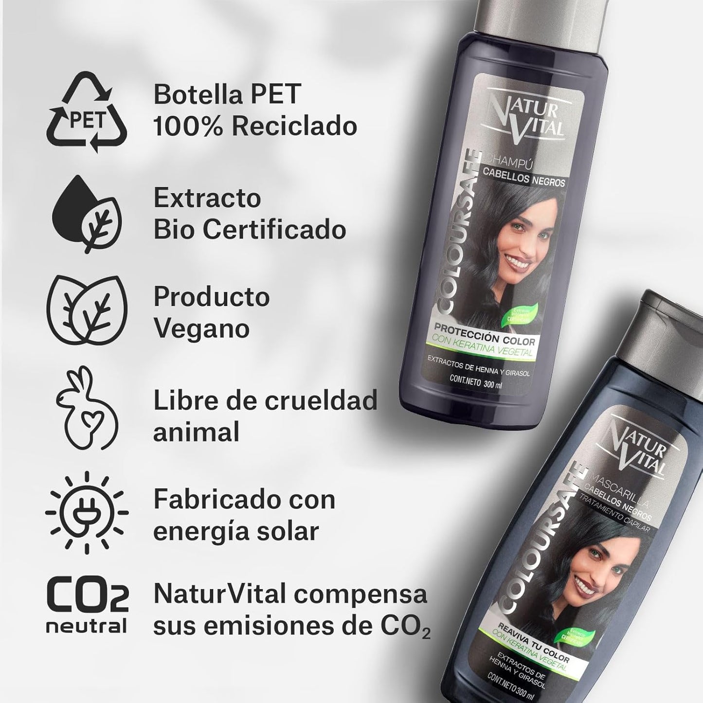 NaturVital ColorSafe Black Hair Shampoo 300ml