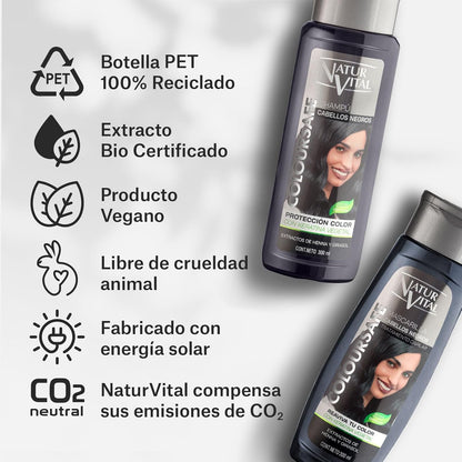 NaturVital ColorSafe Black Hair Shampoo 300ml