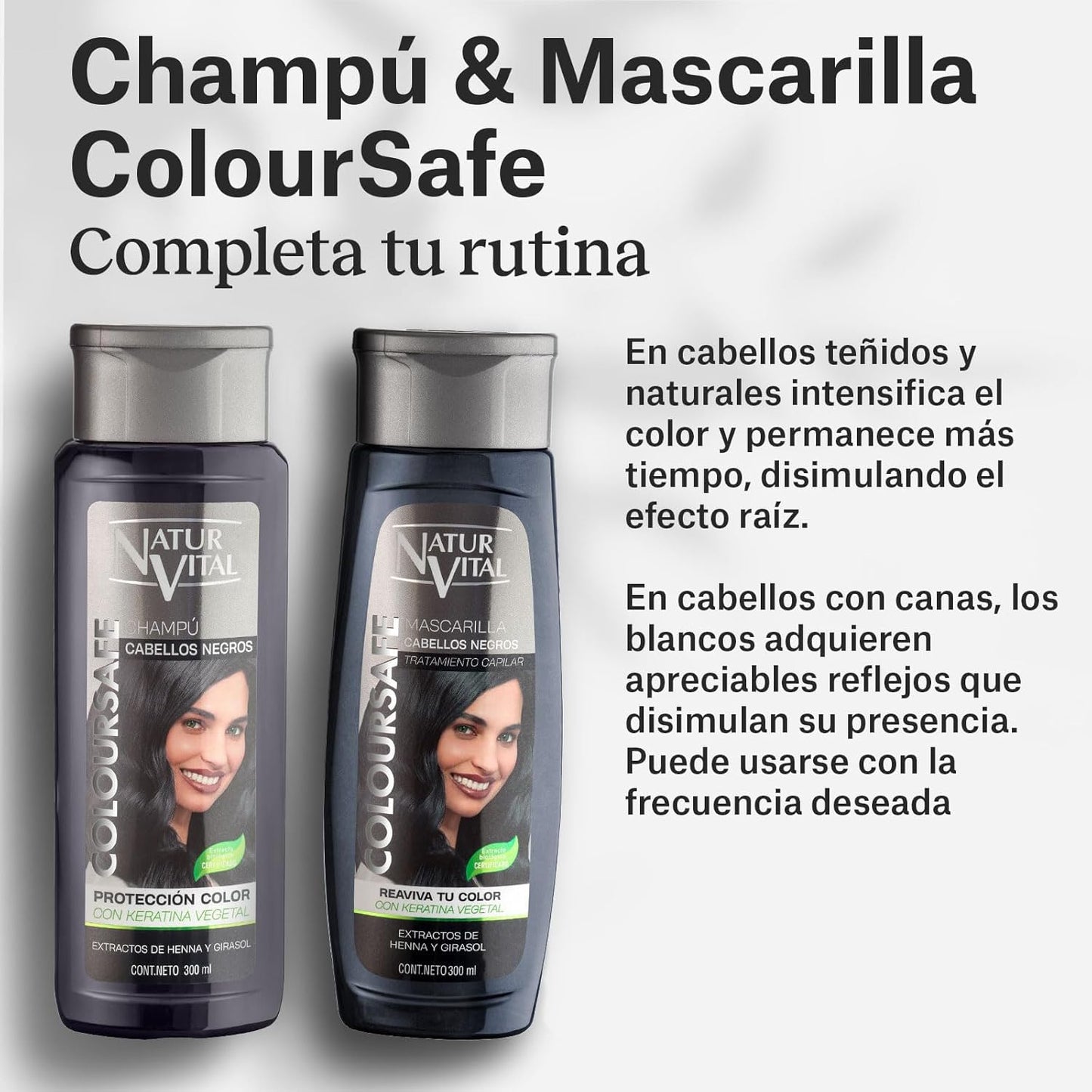 NaturVital ColorSafe Black Hair Shampoo 300ml