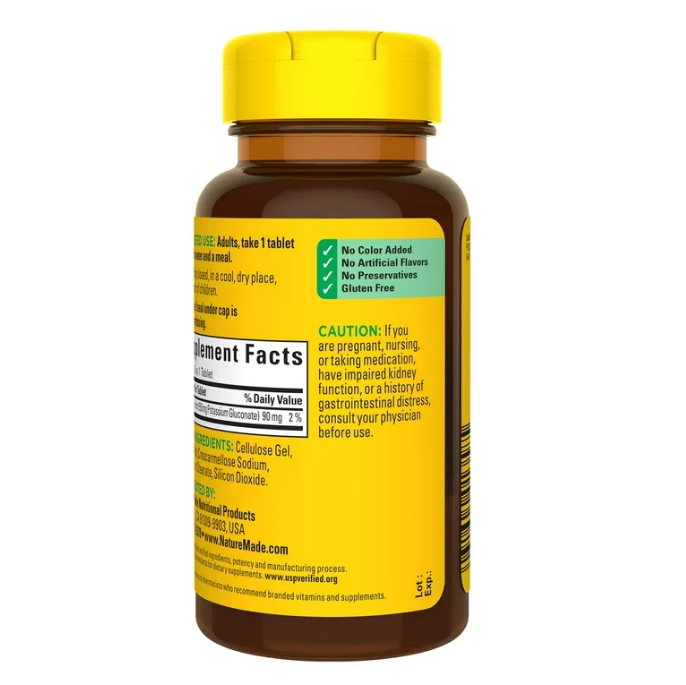 NatureMade Potassium Gluconate Tablets 500mg (100 Tablets)