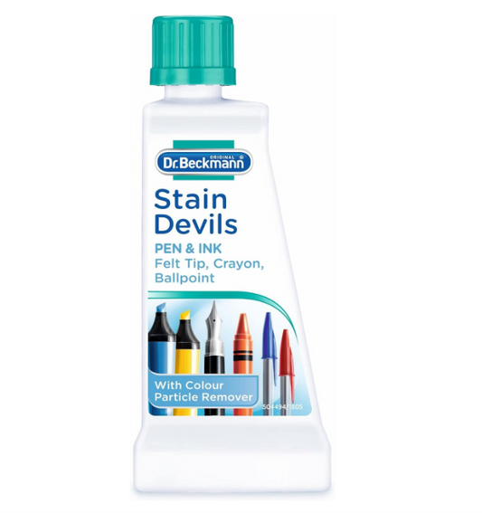Original Dr. Beckmann Stain Devils Pen & Ink Felt Tip, Crayon, Ballpoint With Color Particle Remover