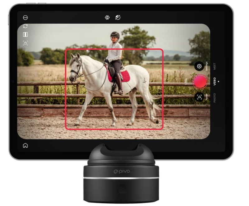 PIVO Equestrian Max AI-Powered 360° Face & Body Auto Tracking Smart Phone Holder For Equestrian And Athletes
