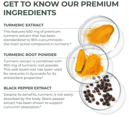 PrimalHarvest Turmeric Complex With Black Pepper Extract For Joint Health And Mobility Dietary Supplement (60 Capsules)