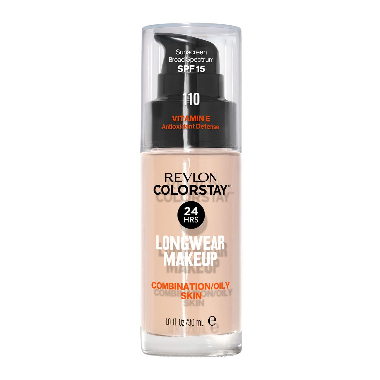 REVLON ColorStay 24H Longwear Makeup Liquid Foundation For Combination/Oily Skin - 110, Ivory