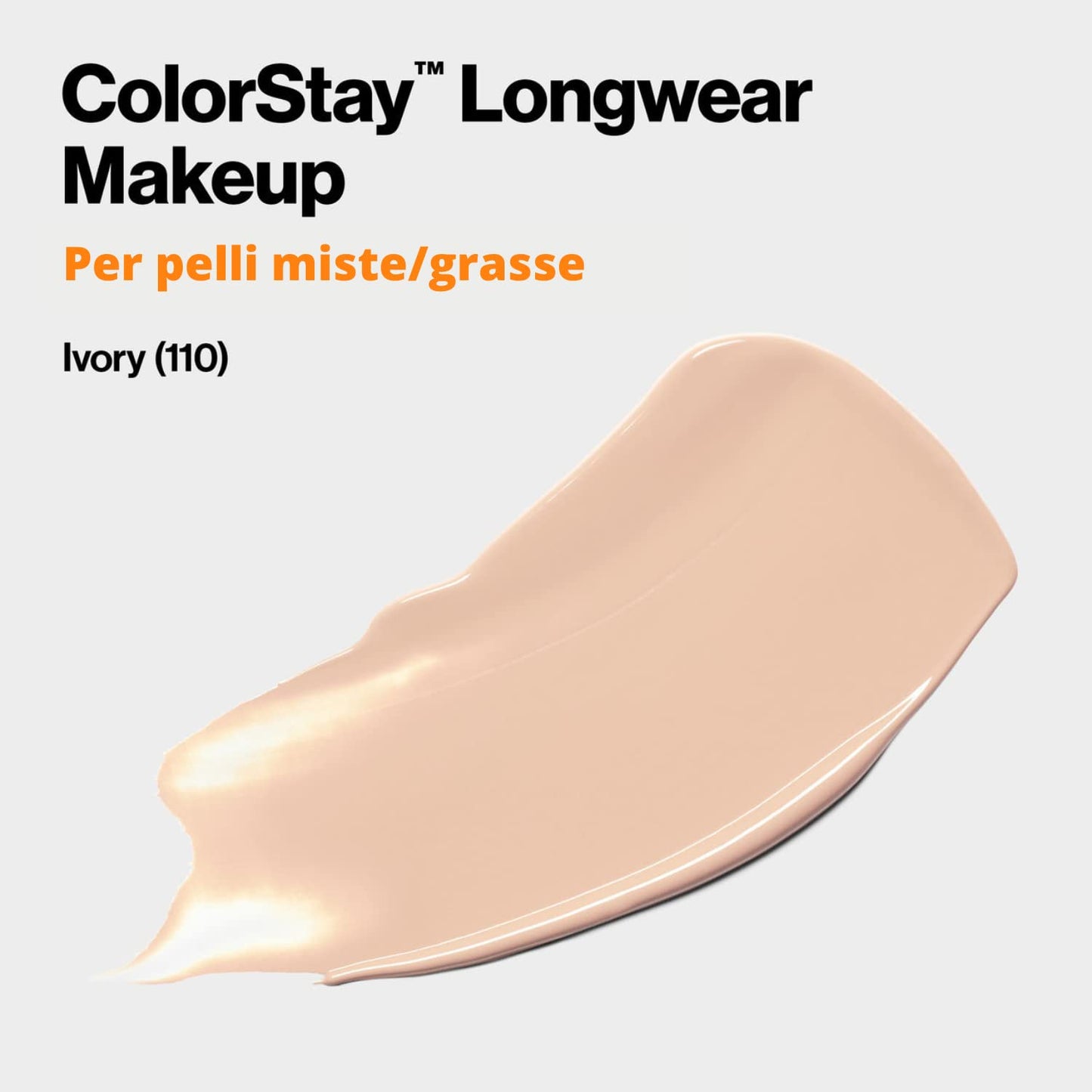 REVLON ColorStay 24H Longwear Makeup Liquid Foundation For Combination/Oily Skin - 110, Ivory