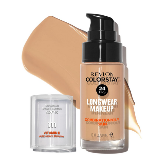 REVLON ColorStay 24H Longwear Makeup Foundation For Combination/Oily Skin 30ml - 300, Golden Beige