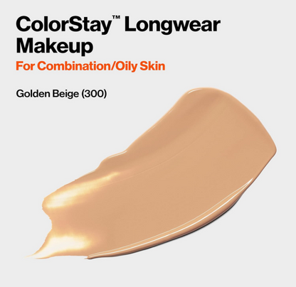 REVLON ColorStay 24H Longwear Makeup Foundation For Combination/Oily Skin 30ml - 300, Golden Beige