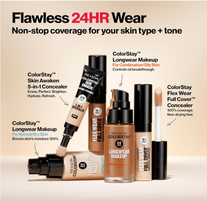 REVLON ColorStay 24H Longwear Makeup Foundation For Combination/Oily Skin 30ml - 300, Golden Beige