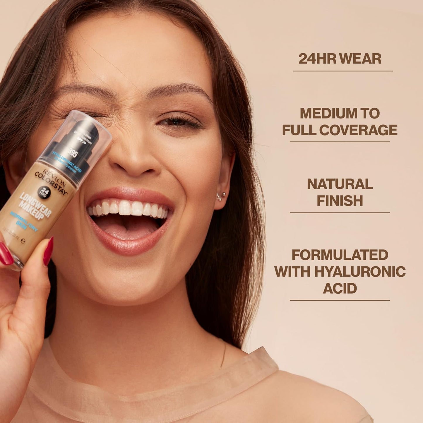 REVLON ColorStay 24H Longwear Makeup Liquid Foundation For Normal/Dry Skin - 320, True Beige