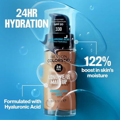 REVLON ColorStay 24H Longwear Makeup Liquid Foundation For Normal/Dry Skin - 320, True Beige