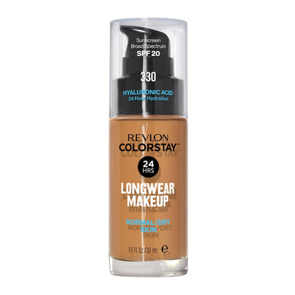 REVLON ColorStay 24H Longwear Makeup Liquid Foundation For Normal/Dry Skin - 330, Natural Tan