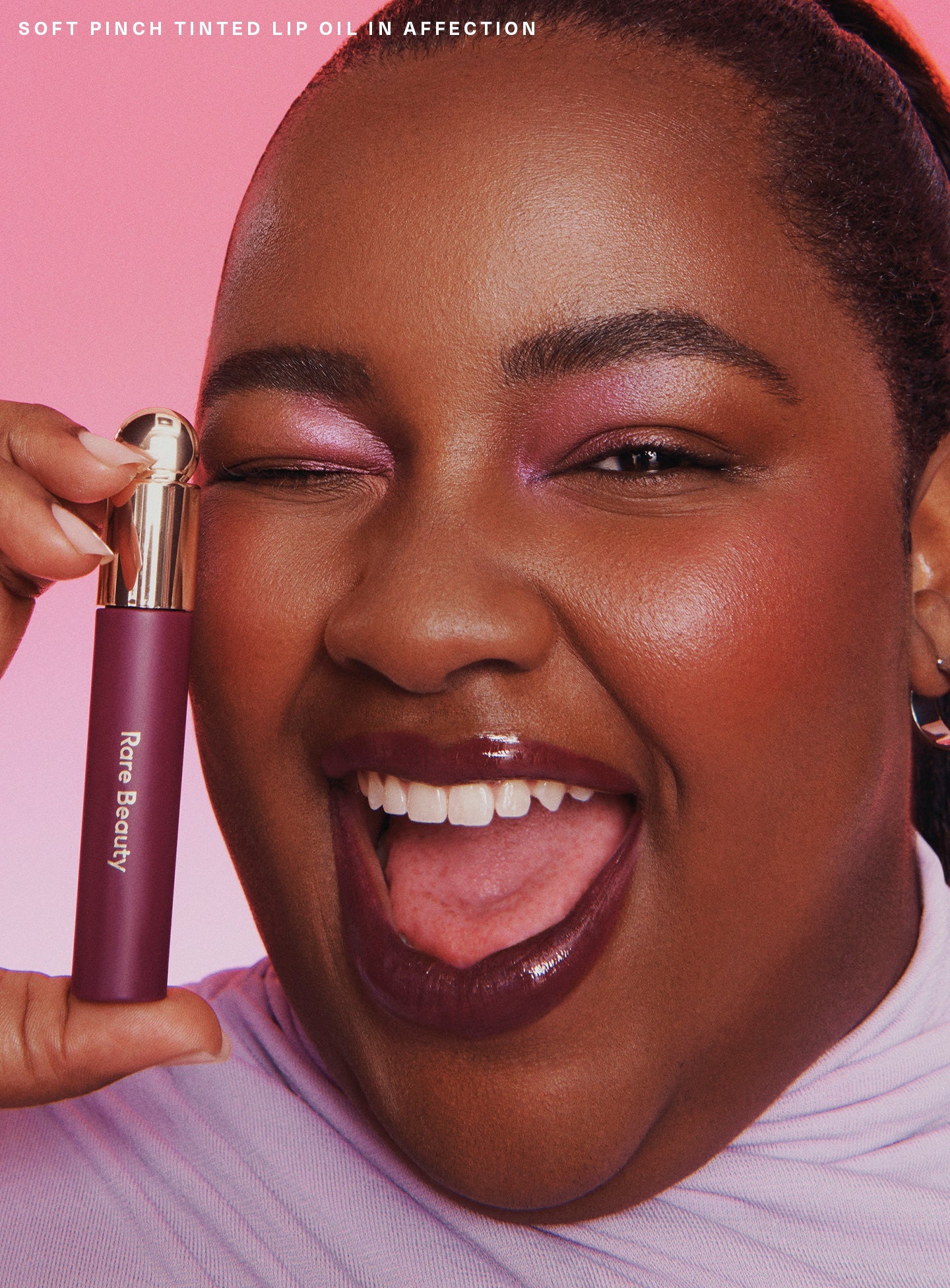 Rare Beauty Soft Pinch Tinted Lip Oil - Affection (Muted Berry)