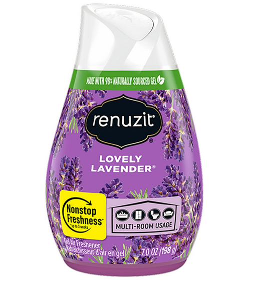 Renuzit Lovely Lavender Nonstop Freshness Multi-Room Usage Gel Air Freshener 7 oz