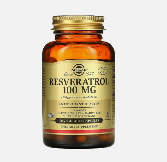 SOLGAR Resveratrol 100 mg 60 Vegetable Capsules Dietary Supplement