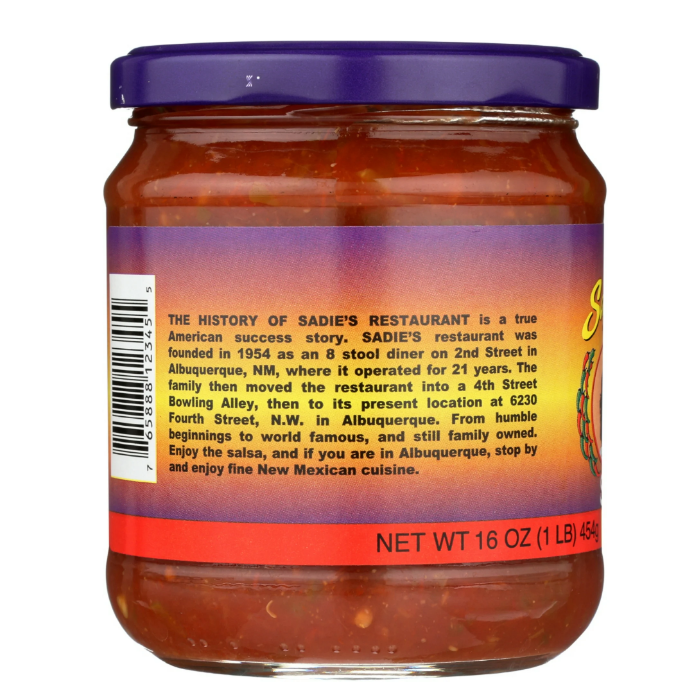 Sadies's of New Mexico Salsa Hot 16 oz (Pack of 1)
