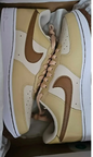 Men's Air Force 1 '07 Shoes - Pearl-White-Sesame LV8 Leather Casual Shoes