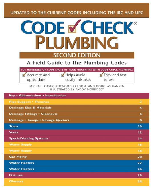 Code Check Plumbing: A Field Guide To The Plumbing Codes (2nd Edition) Spiral-bound