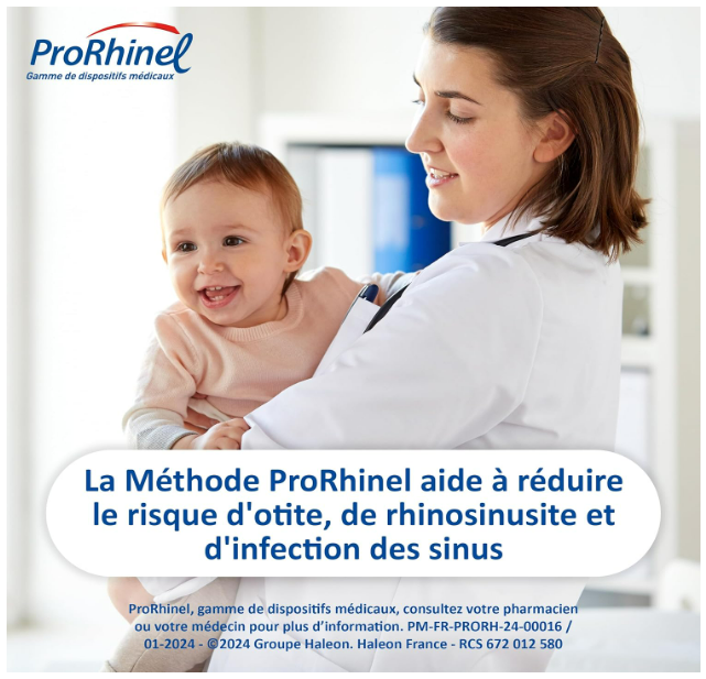 ProRhinel Ergonomic Manual Baby Nasal Aspirator Made in France - 2 Disposable Tips