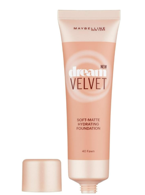 MAYBELLINE New York Dream Velvet Soft-Matte Hydrating Foundation - 40, Fawn