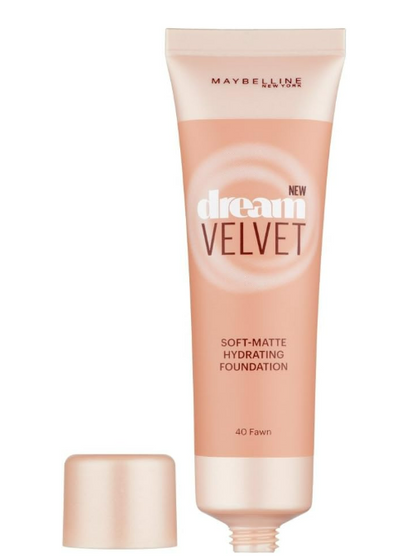 MAYBELLINE New York Dream Velvet Soft-Matte Hydrating Foundation - 40, Fawn