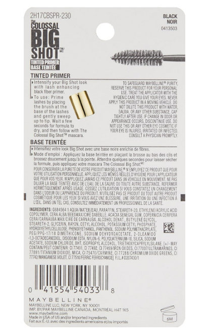 MAYBELLINE New York The Colossal Big Shot Tinted Primer Mascara - Black
