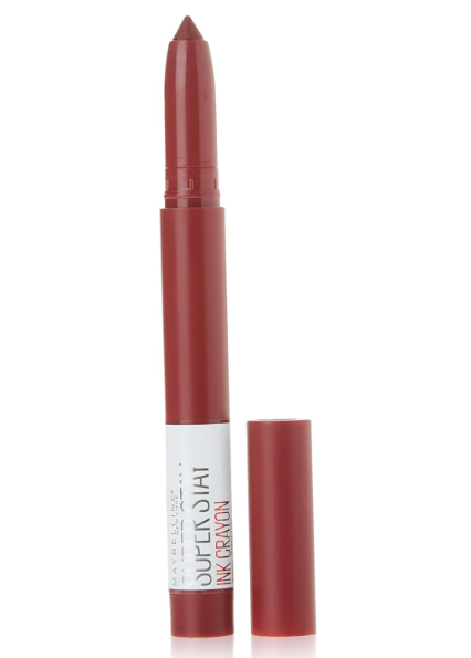 MAYBELLINE New York SuperStay Ink Crayon Matte Lipstick - 55, Make It Happen (Berry Red)