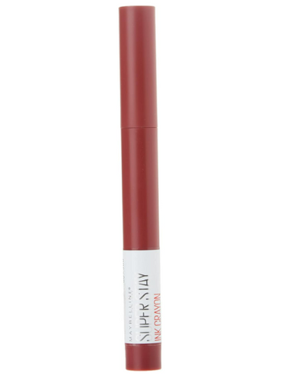 MAYBELLINE New York SuperStay Ink Crayon Matte Lipstick - 55, Make It Happen (Berry Red)