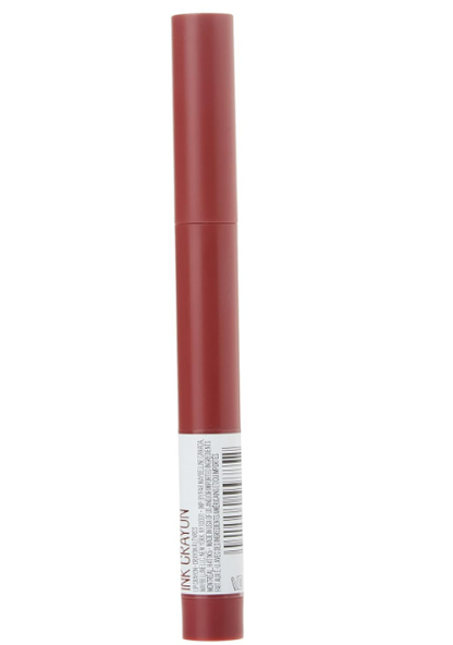 MAYBELLINE New York SuperStay Ink Crayon Matte Lipstick - 55, Make It Happen (Berry Red)