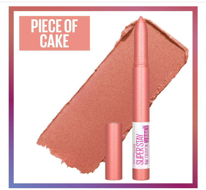 MAYBELLINE New York SuperStay Ink Crayon Shimmer Lipstick Birthday Collection (Limited Edition) - Piece Of Cake