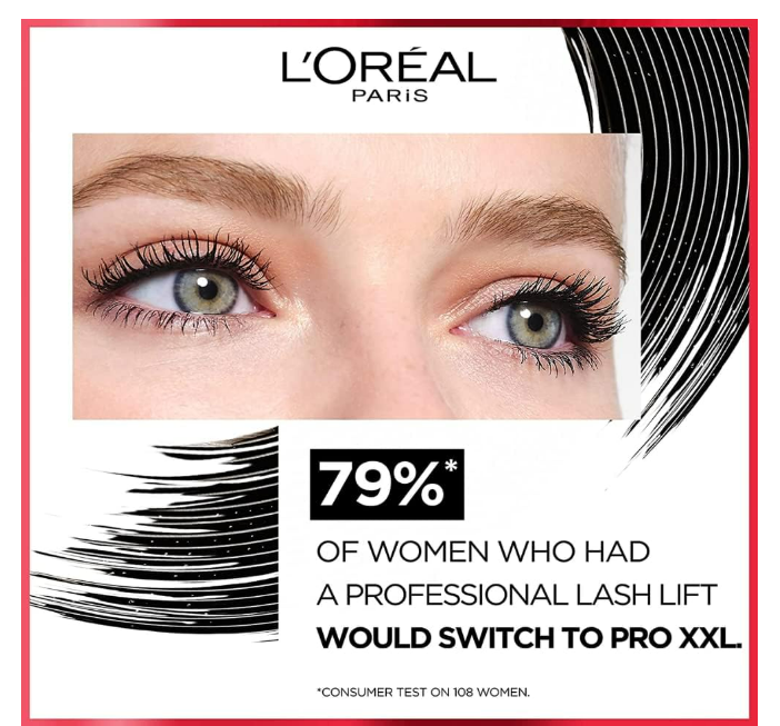 L’Oréal Paris Pro XXL Lift 2-Step Mascara - Black