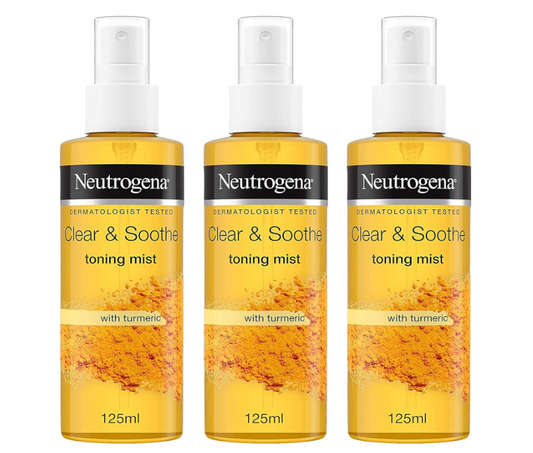 Neutrogena Clear & Soothe Toning Mist With Turmeric 125ml (Pack of 3)